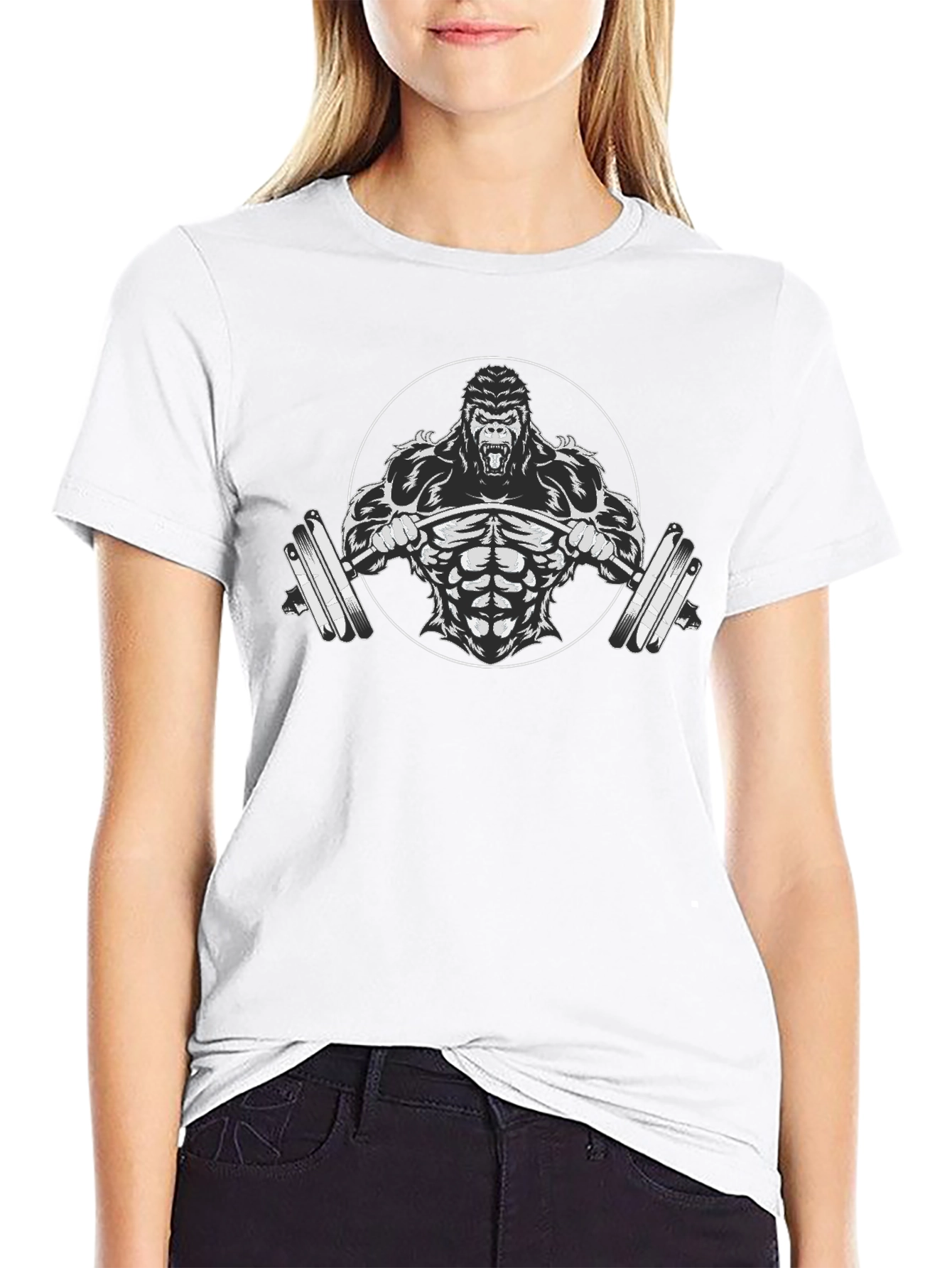 Gorilla Barbell Black T-Shirt - Gym Beast Mode