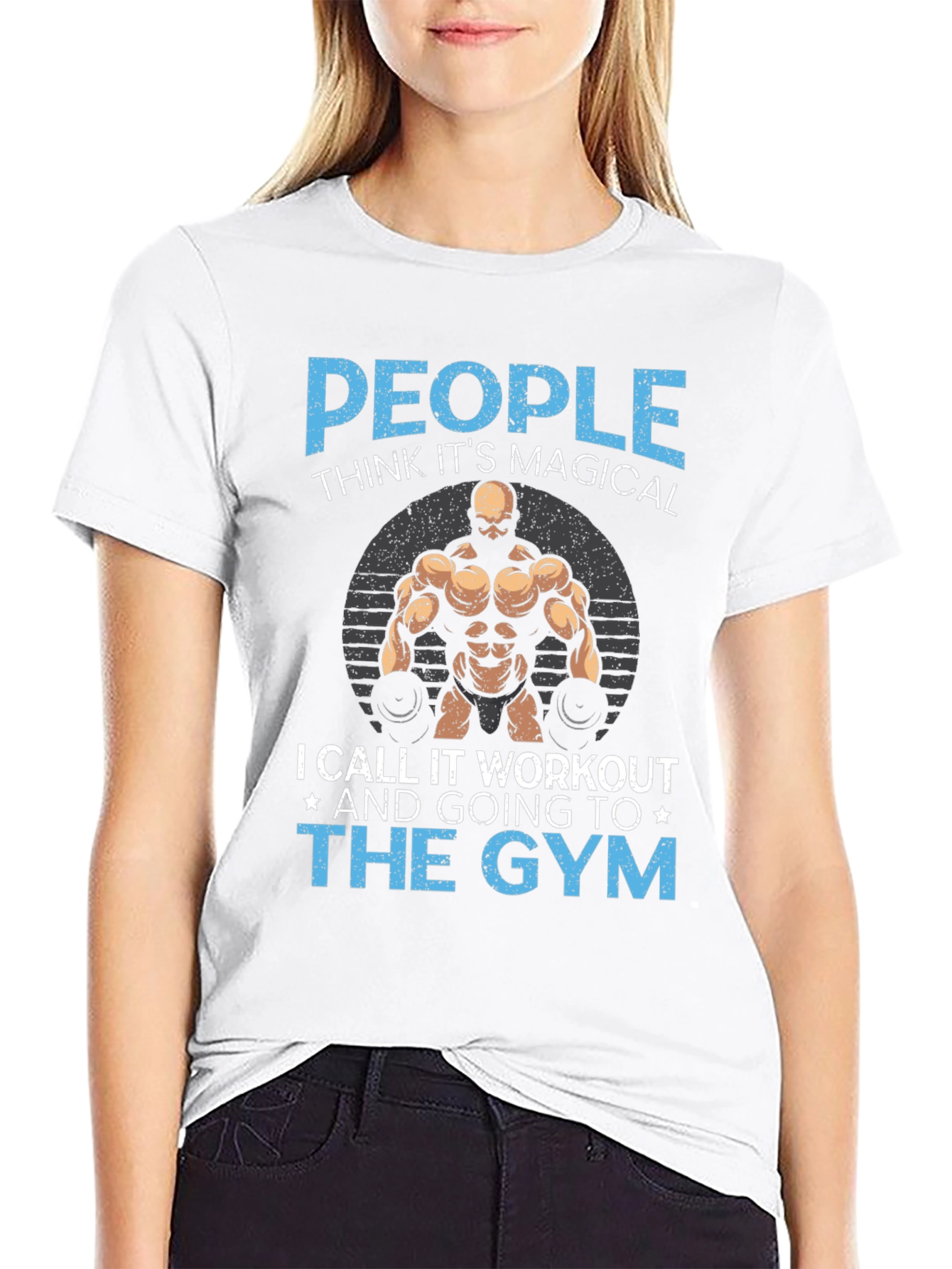 Gym Workout T-Shirt - People Think Its Magical