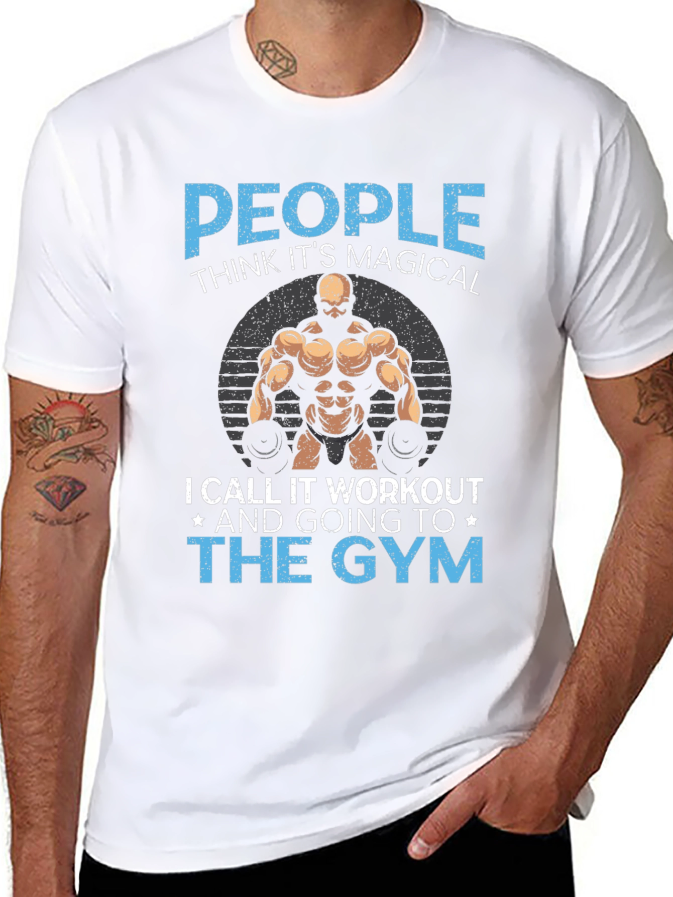 Gym Workout T-Shirt - People Think Its Magical