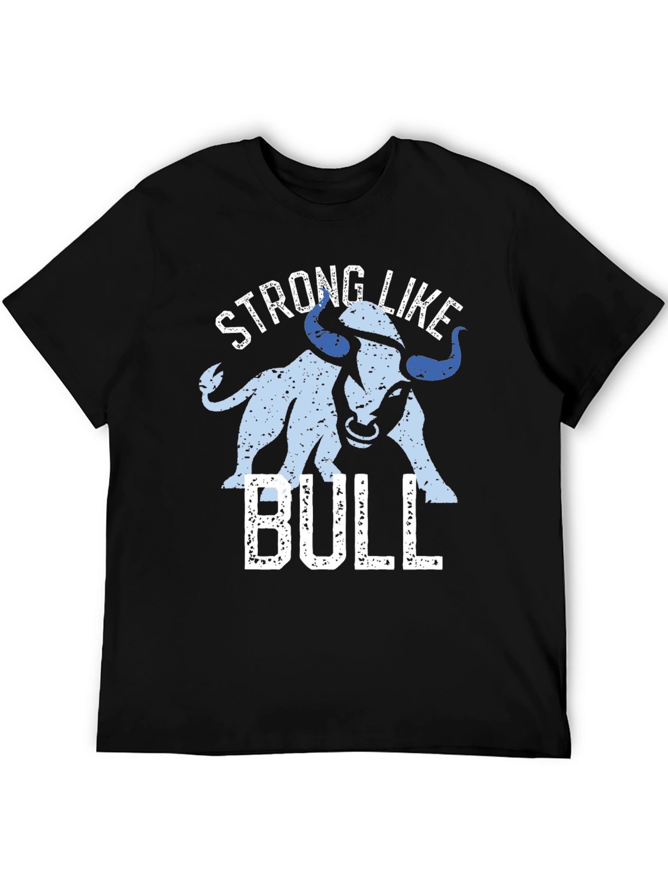 Strong Like Bull Graphic T-Shirt - Black
