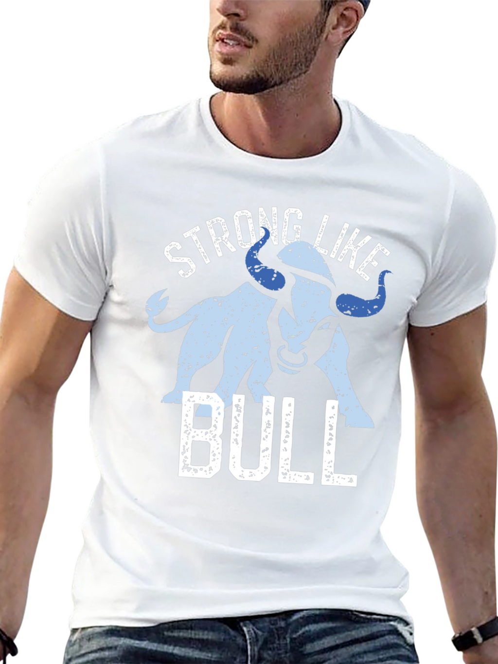 Strong Like Bull Graphic T-Shirt - Black
