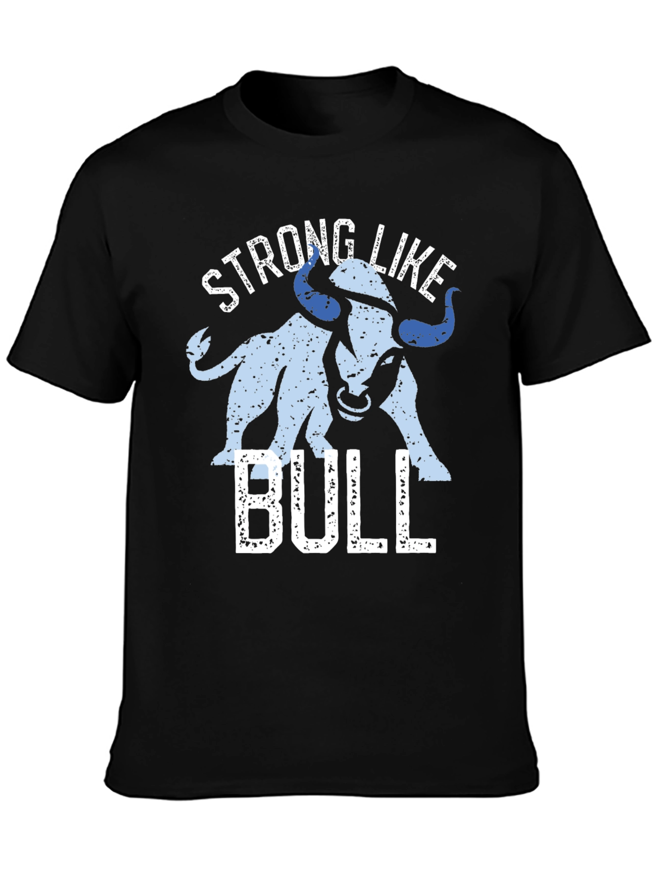 Strong Like Bull Graphic T-Shirt - Black