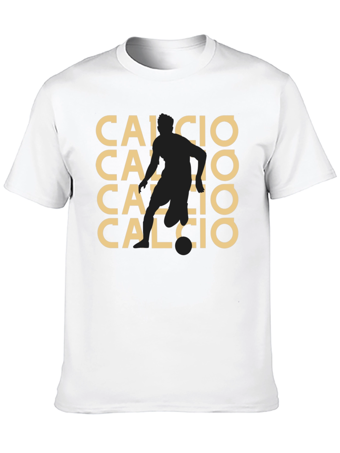 Calcio Graphic Tee - Black Soccer Fan T-Shirt