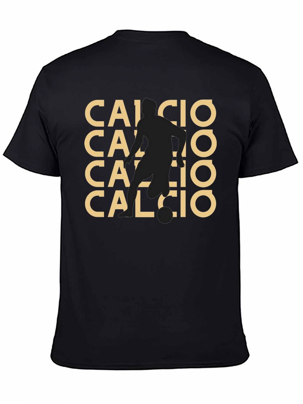 Calcio Graphic Tee - Black Soccer Fan T-Shirt