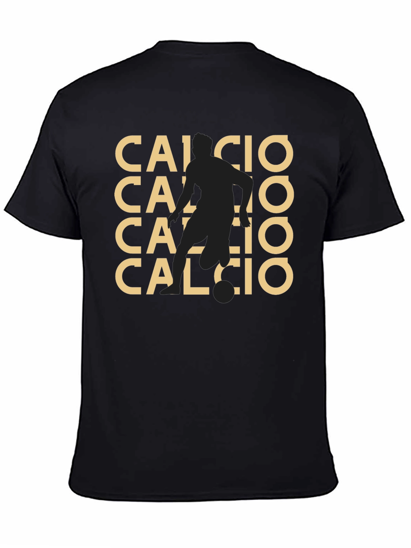 Calcio Graphic Tee - Black Soccer Fan T-Shirt