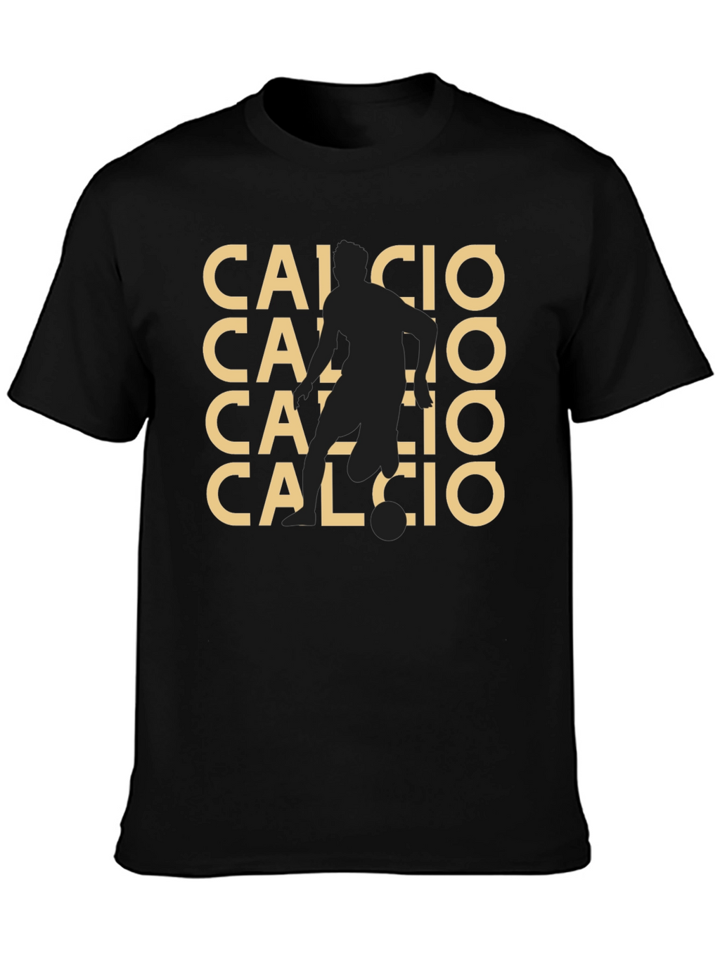 Calcio Graphic Tee - Black Soccer Fan T-Shirt