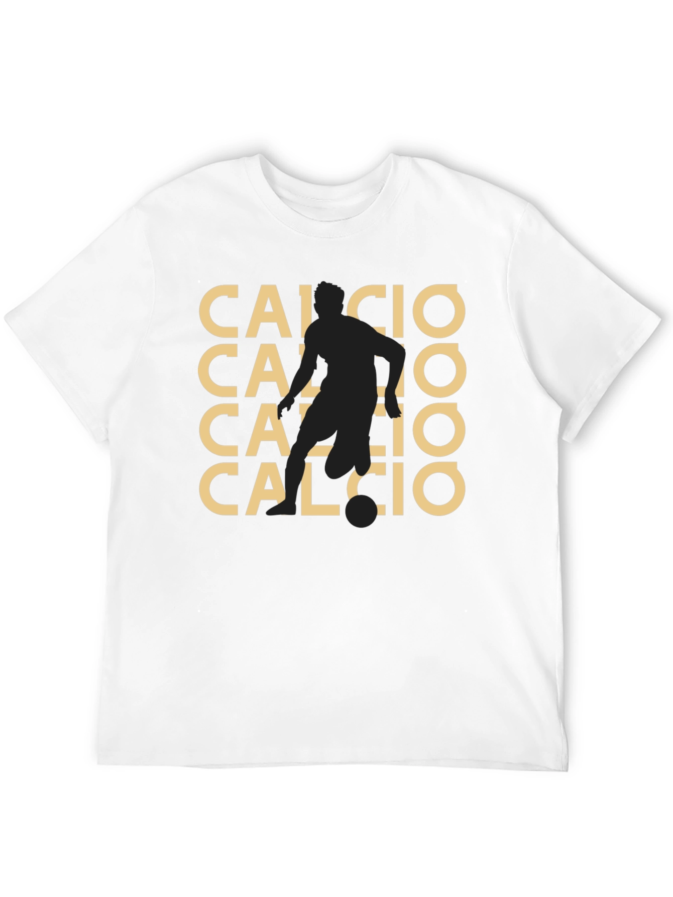 Calcio Graphic Tee - Black Soccer Fan T-Shirt