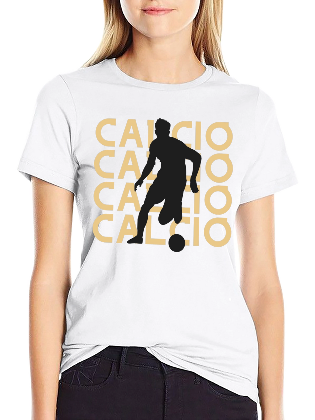 Calcio Graphic Tee - Black Soccer Fan T-Shirt