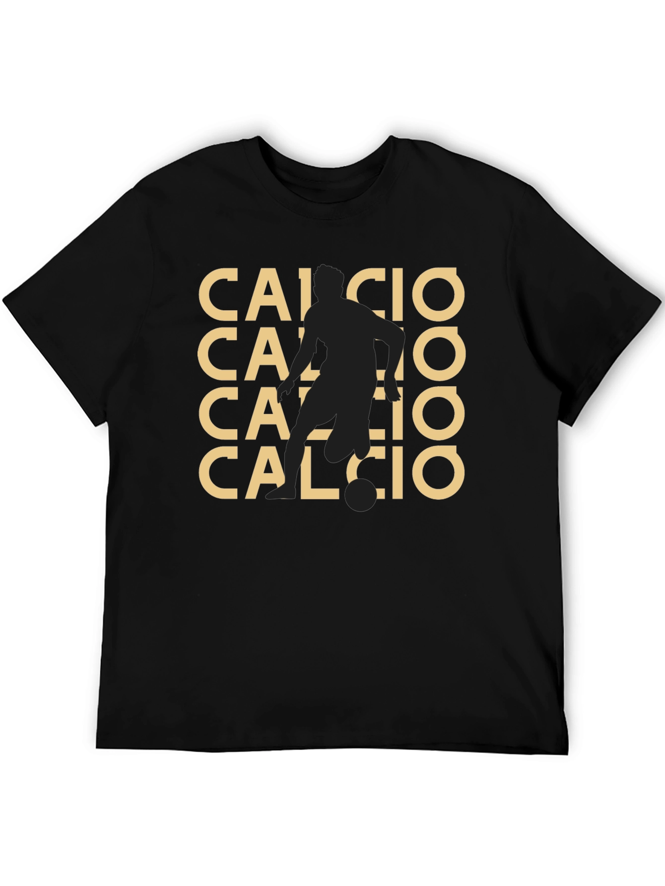 Calcio Graphic Tee - Black Soccer Fan T-Shirt