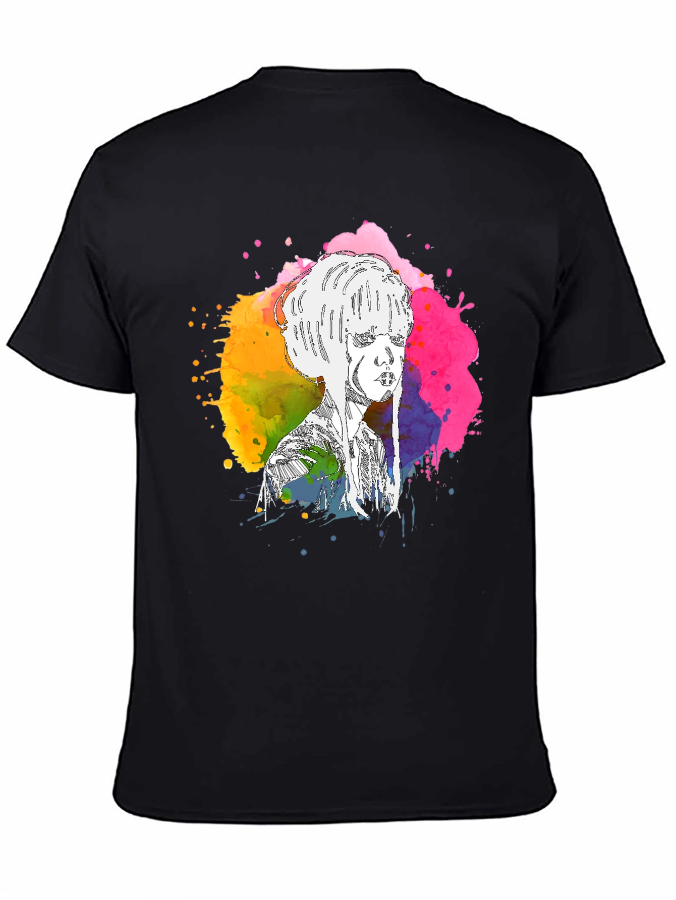 Abstract Watercolor Woman Tee