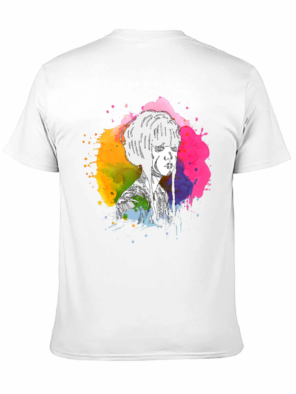 Abstract Watercolor Woman Tee