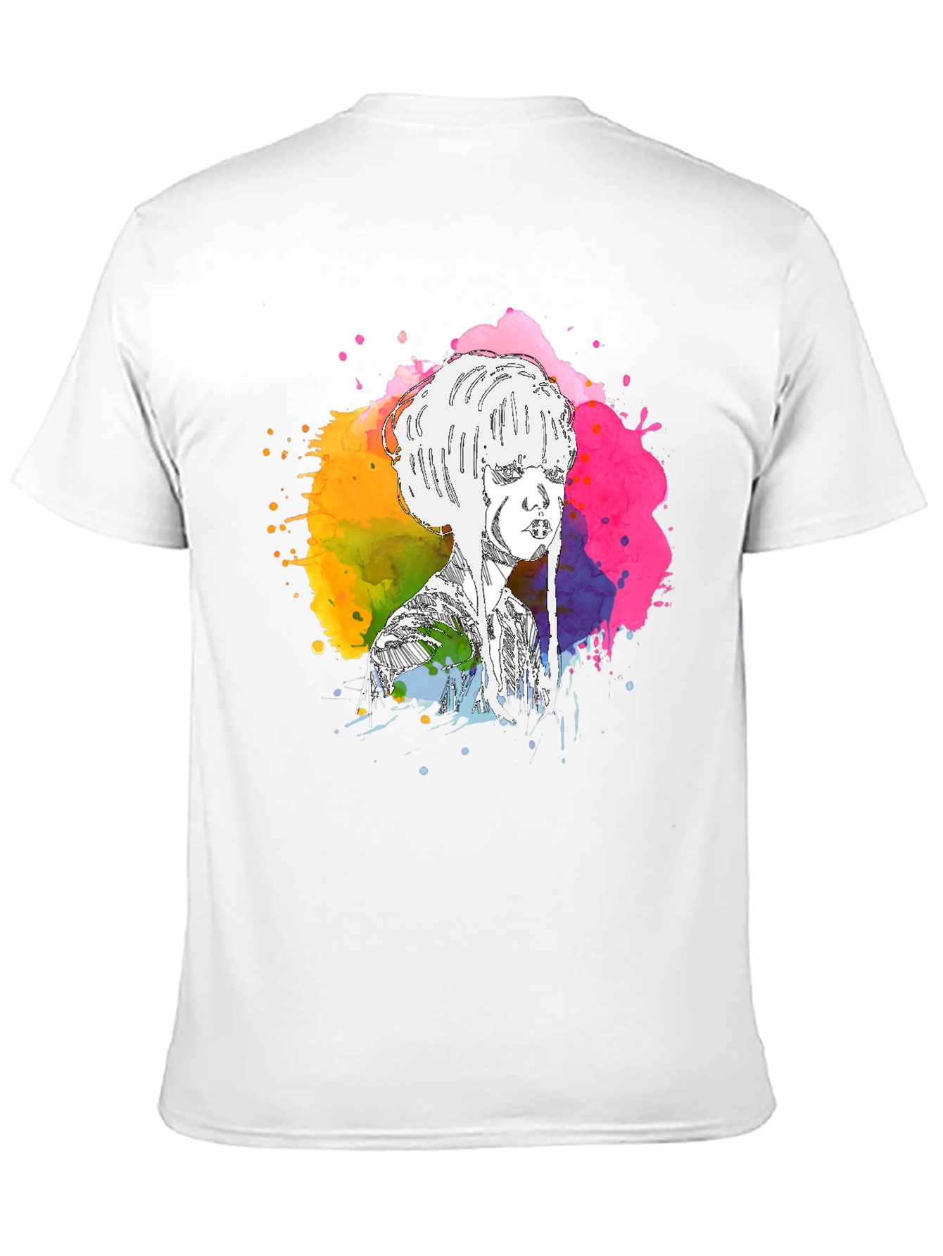 Abstract Watercolor Woman Tee