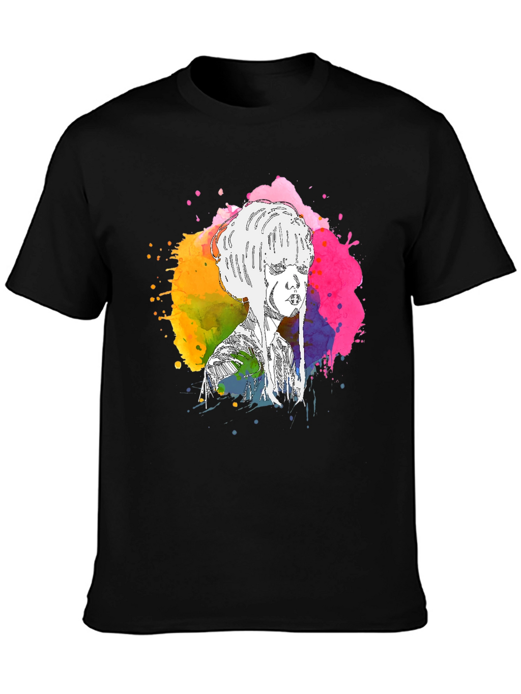 Abstract Watercolor Woman Tee