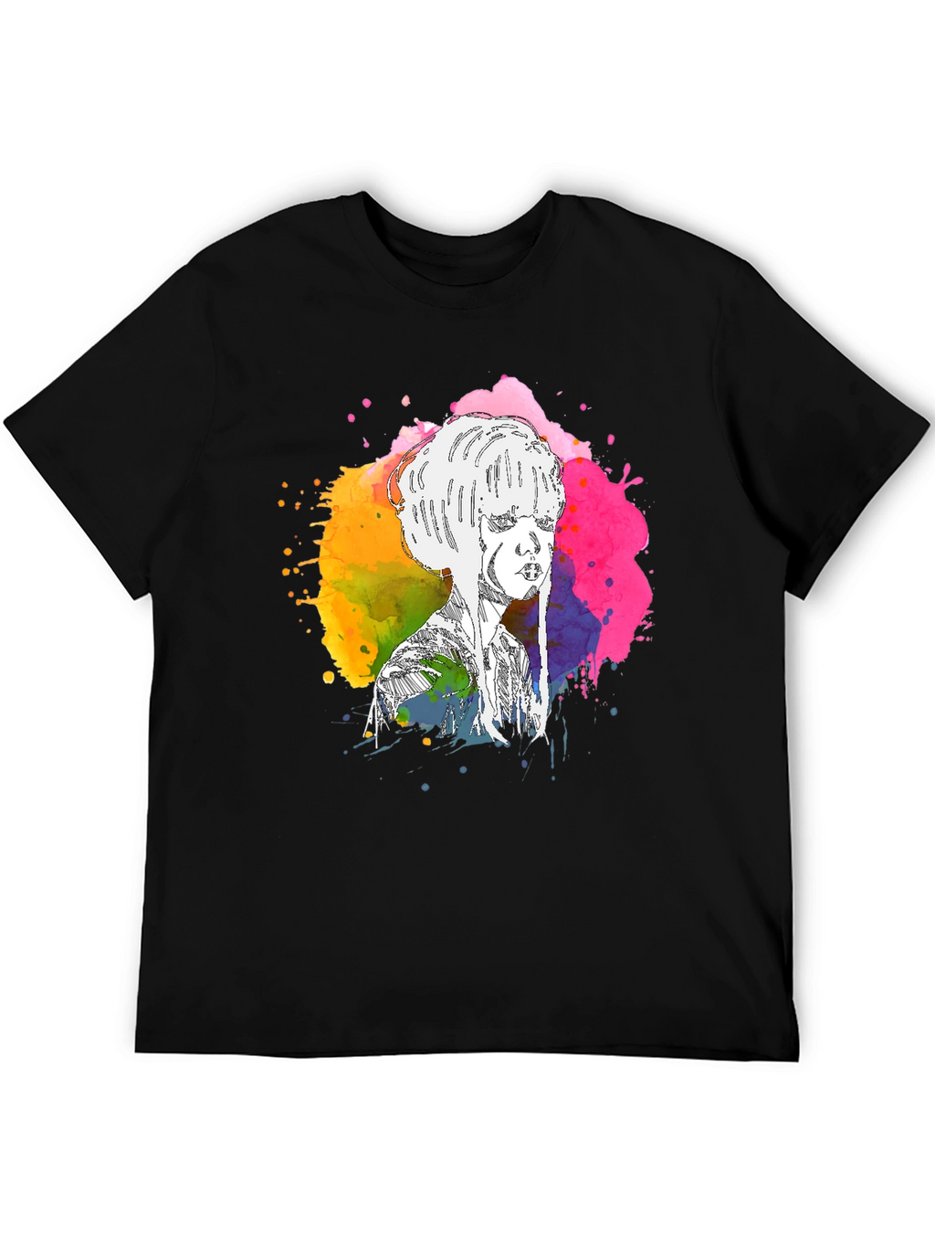 Abstract Watercolor Woman Tee