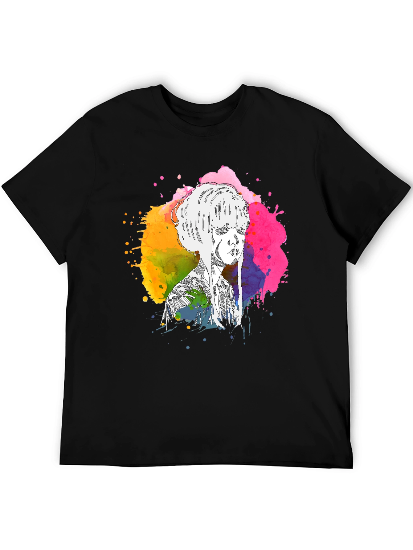 Abstract Watercolor Woman Tee