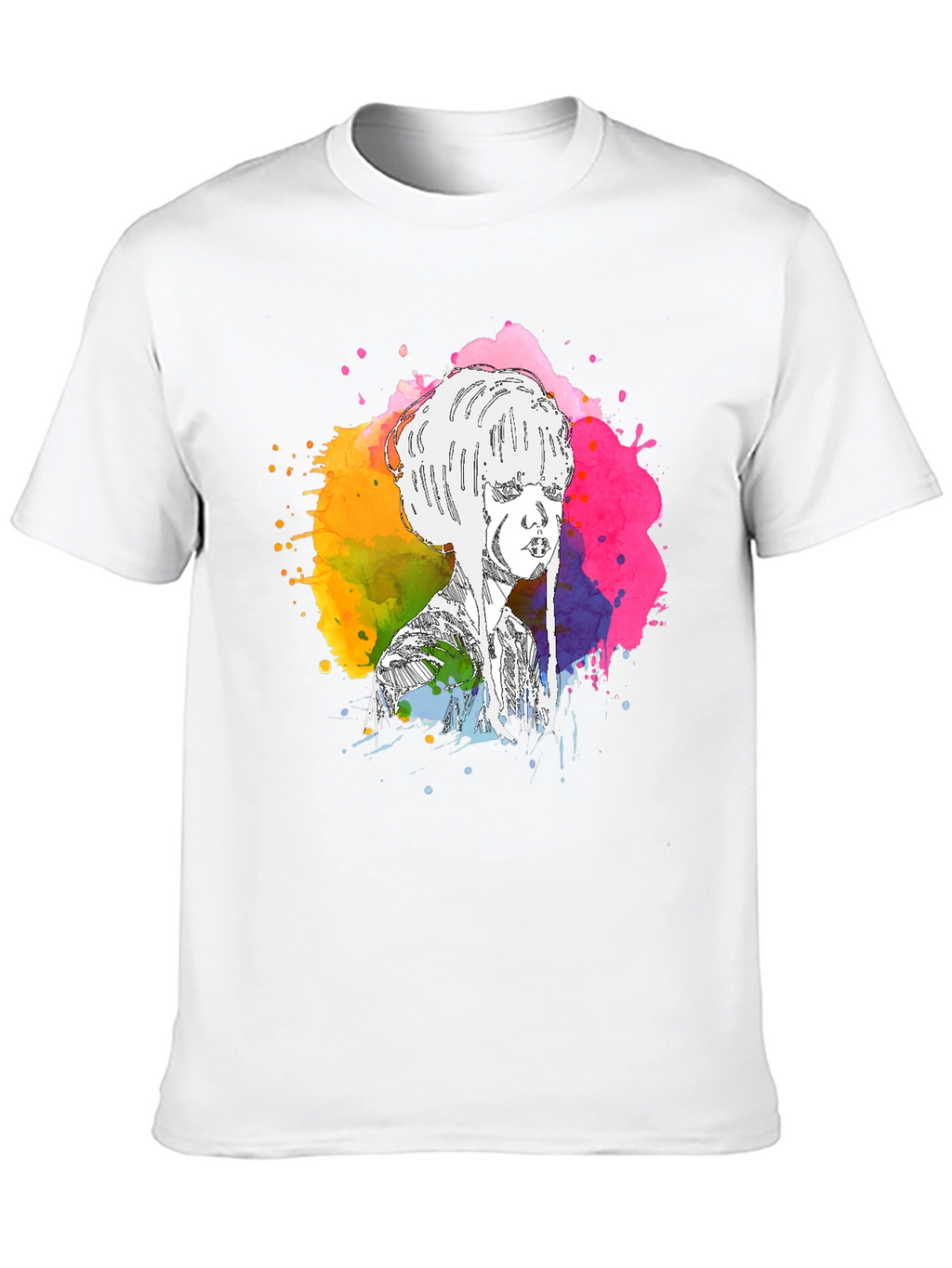 Abstract Watercolor Woman Tee