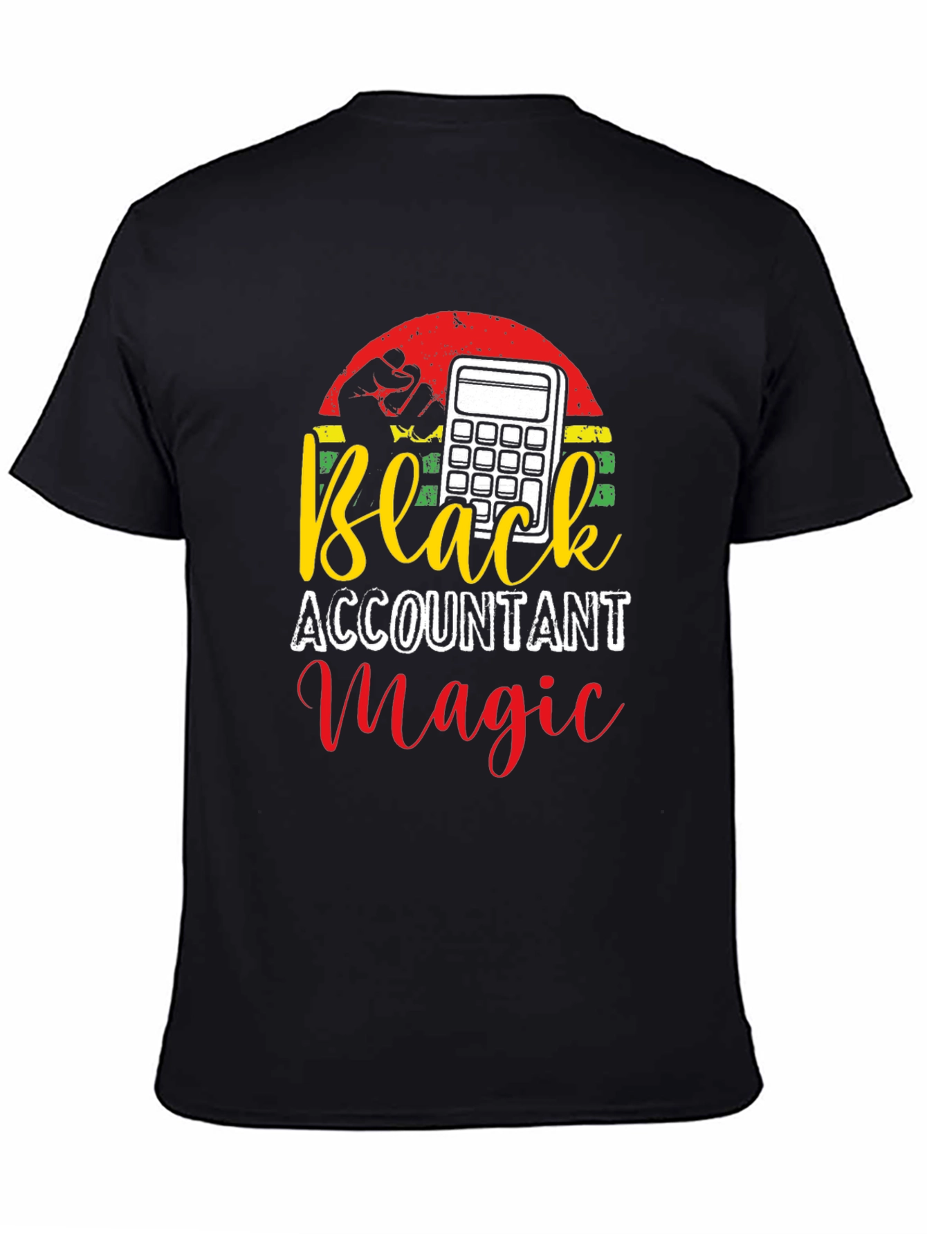 Black Accountant Magic Tee - Financial Humor