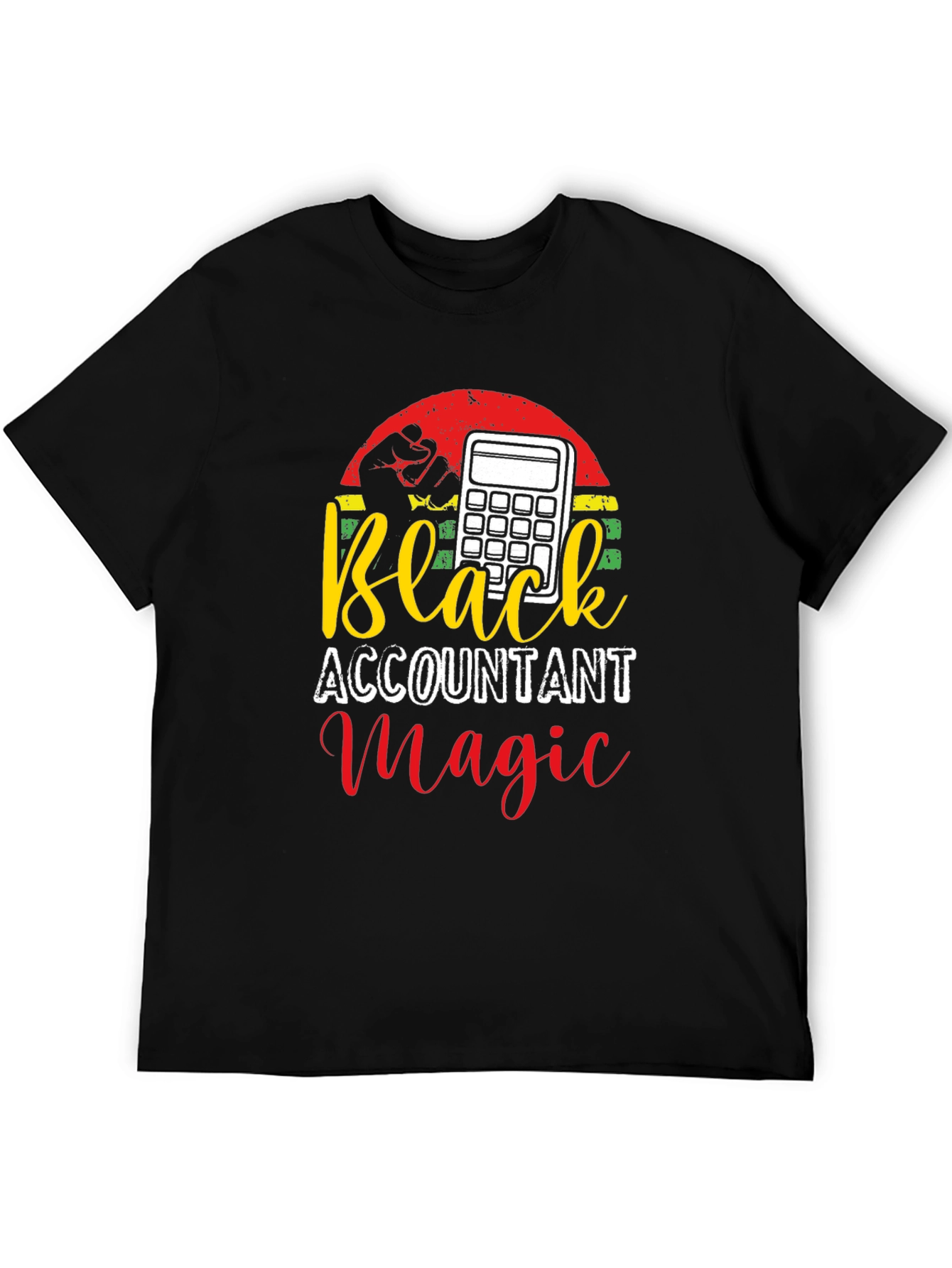 Black Accountant Magic Tee - Financial Humor