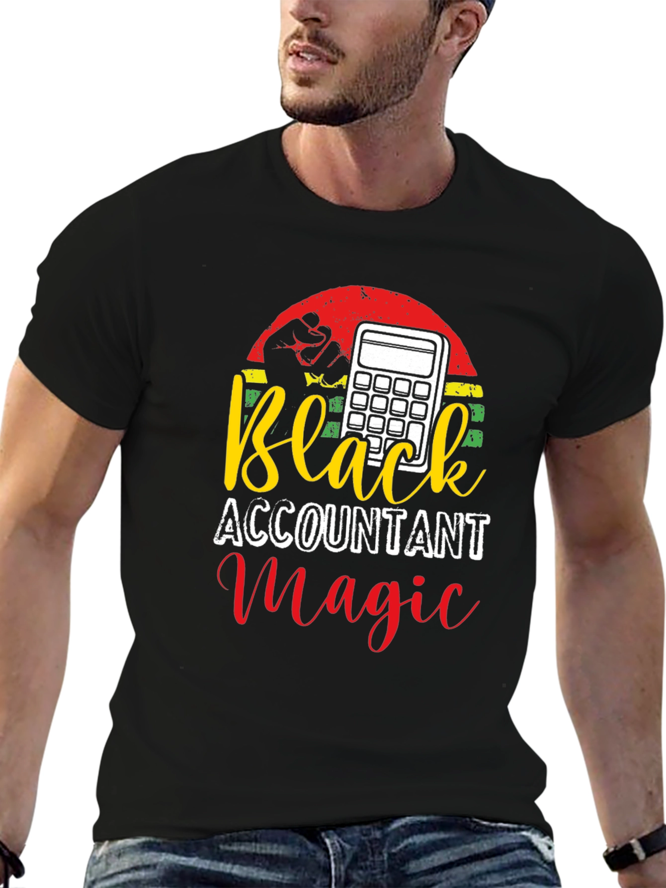 Black Accountant Magic Tee - Financial Humor
