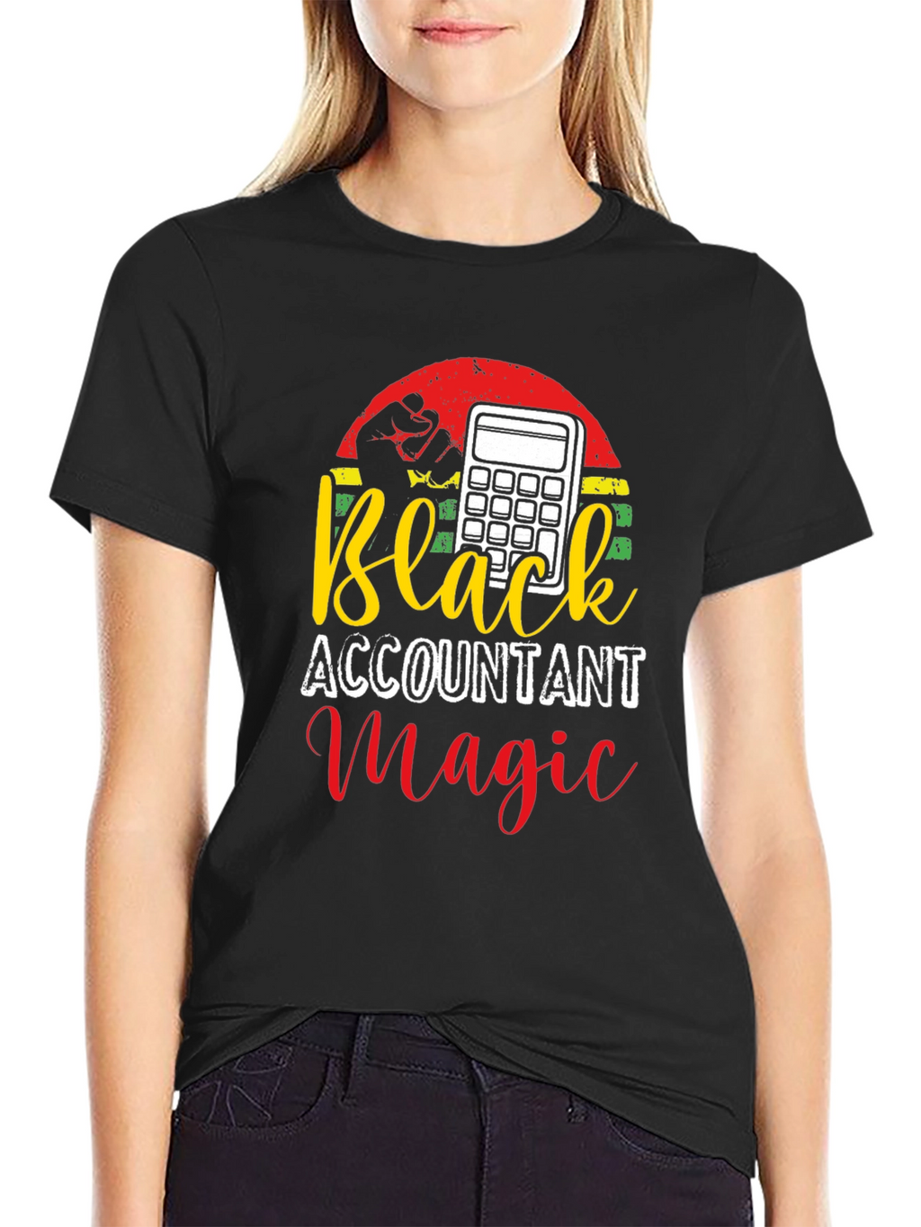 Black Accountant Magic Tee - Financial Humor
