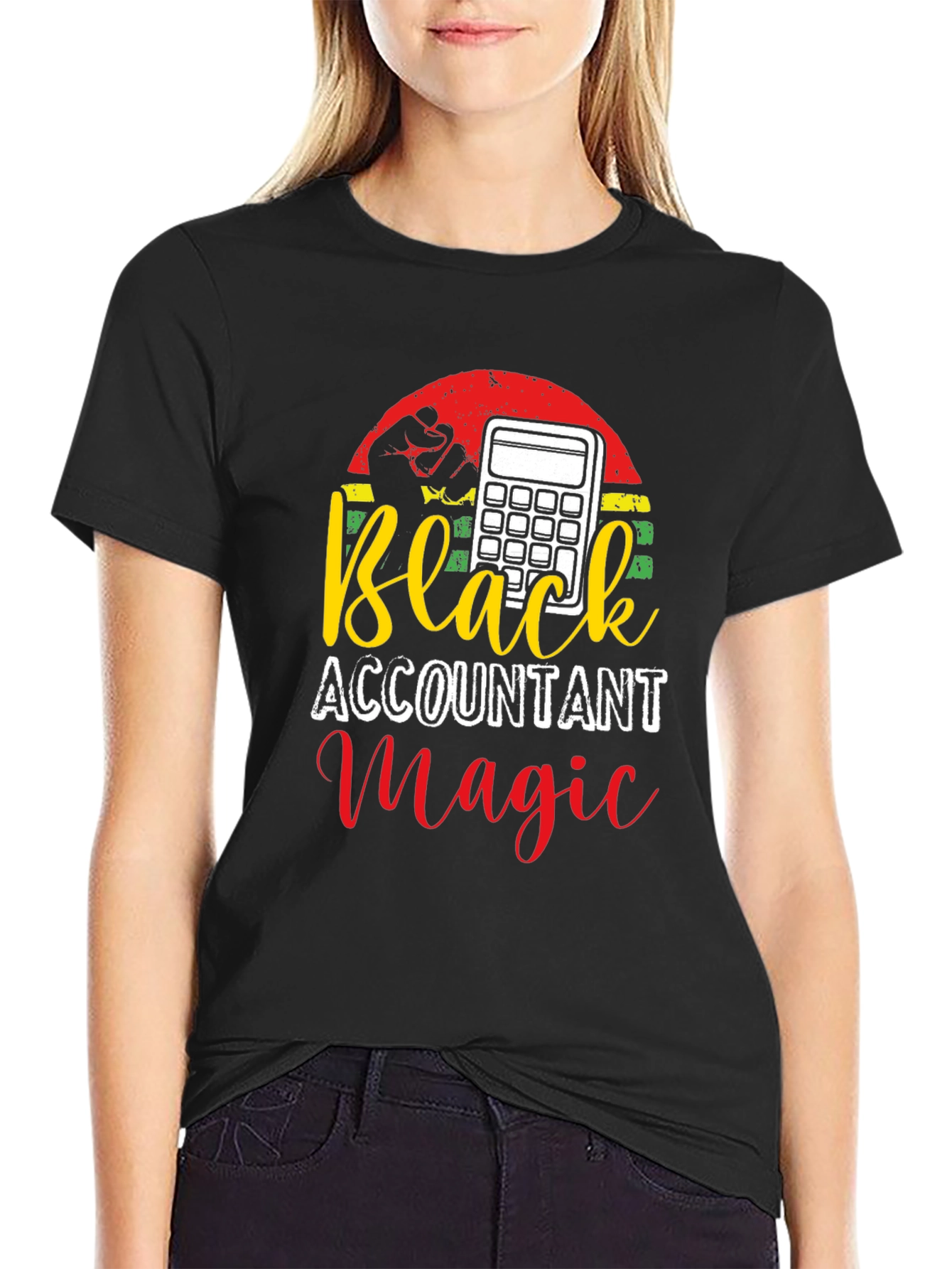 Black Accountant Magic Tee - Financial Humor