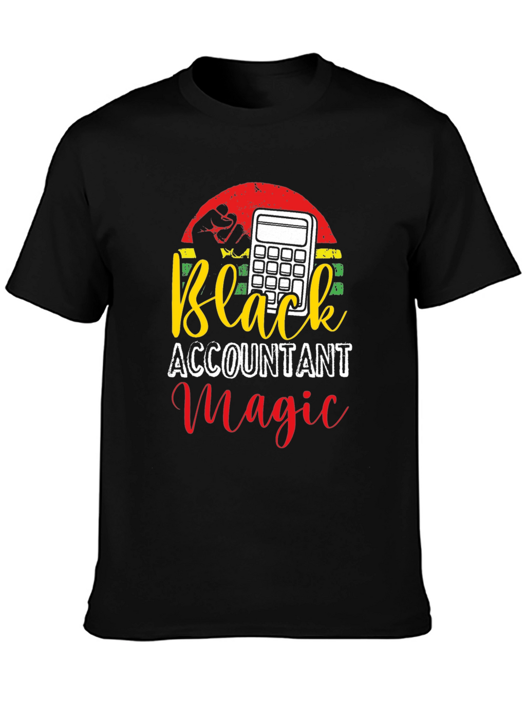 Black Accountant Magic Tee - Financial Humor