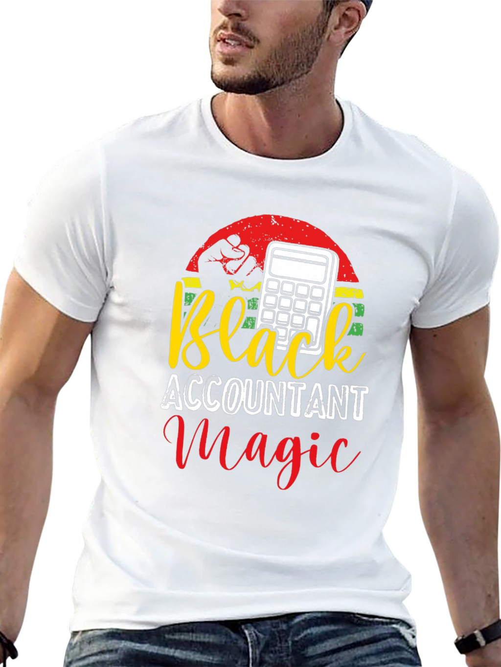 Black Accountant Magic Tee - Financial Humor