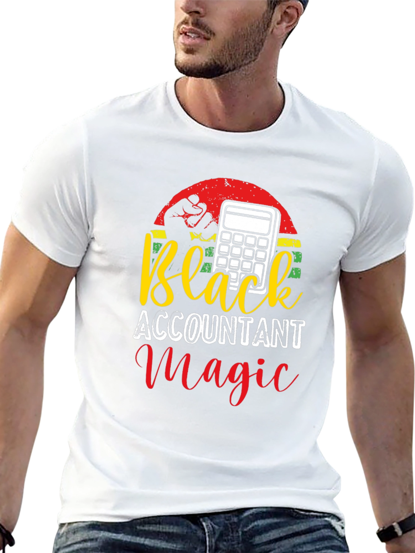 Black Accountant Magic Tee - Financial Humor