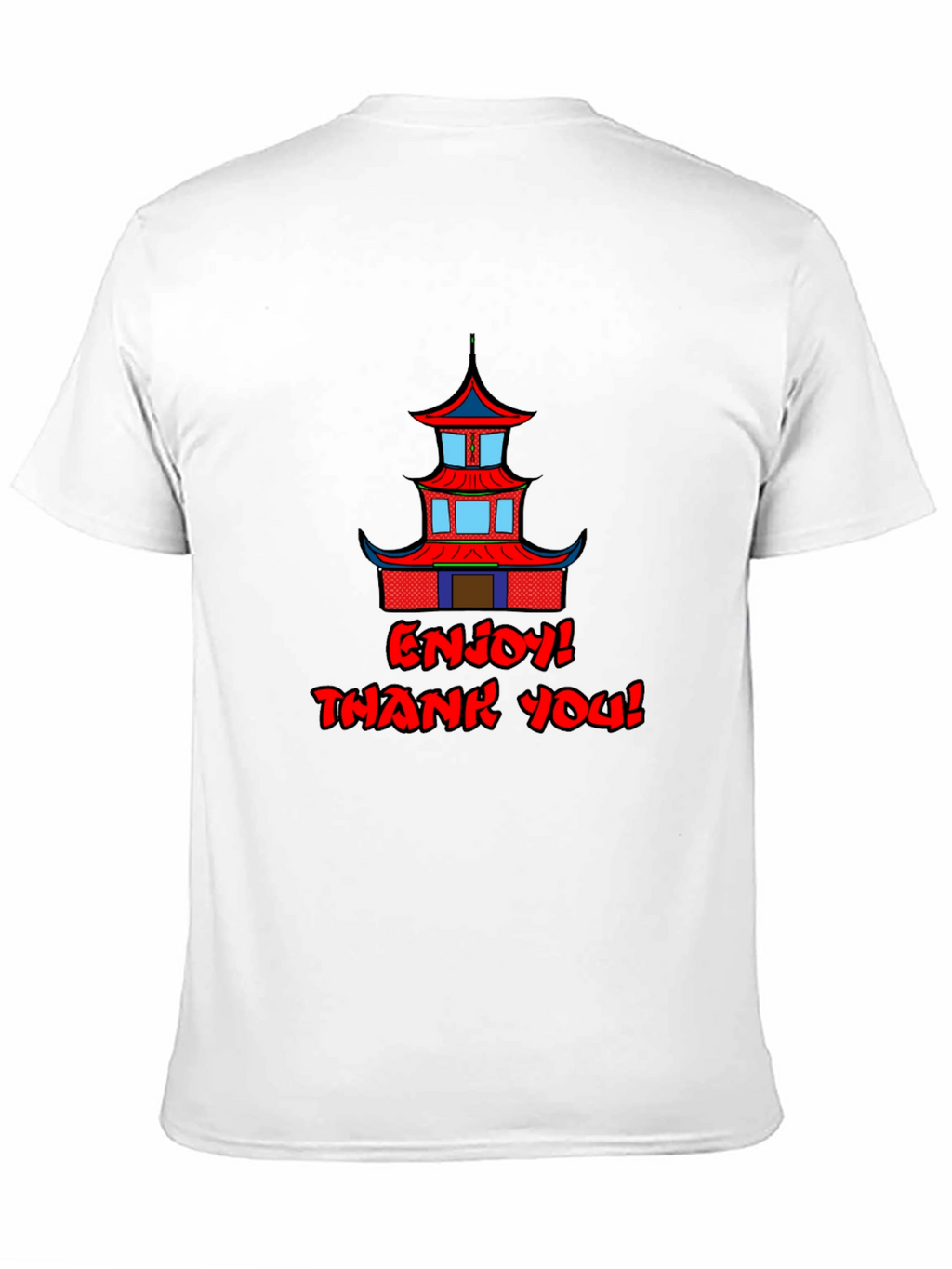 Oriental Building Graphic Black T-Shirt