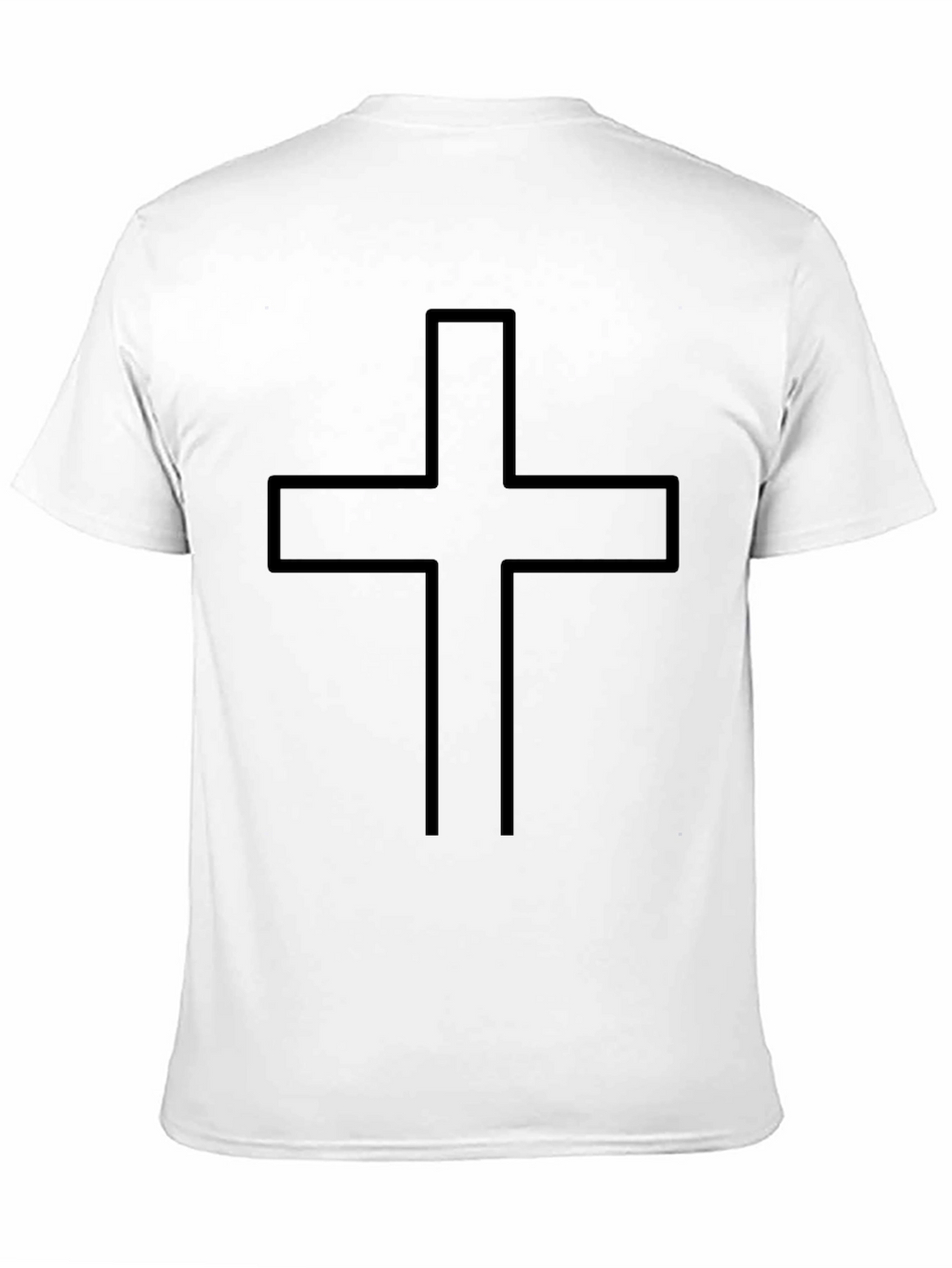 Classic Cross Graphic Tee - Black Cotton T-Shirt
