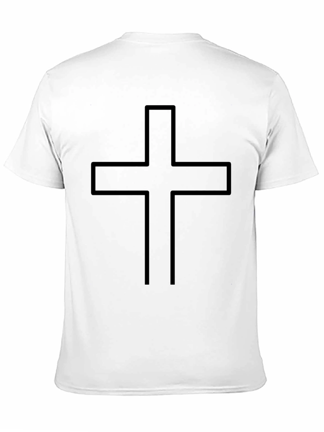 Classic Cross Graphic Tee - Black Cotton T-Shirt