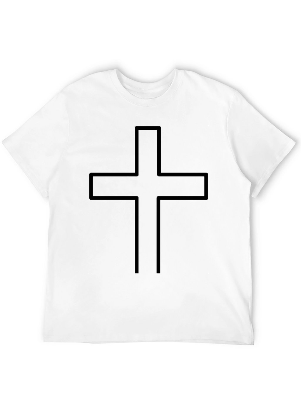 Classic Cross Graphic Tee - Black Cotton T-Shirt