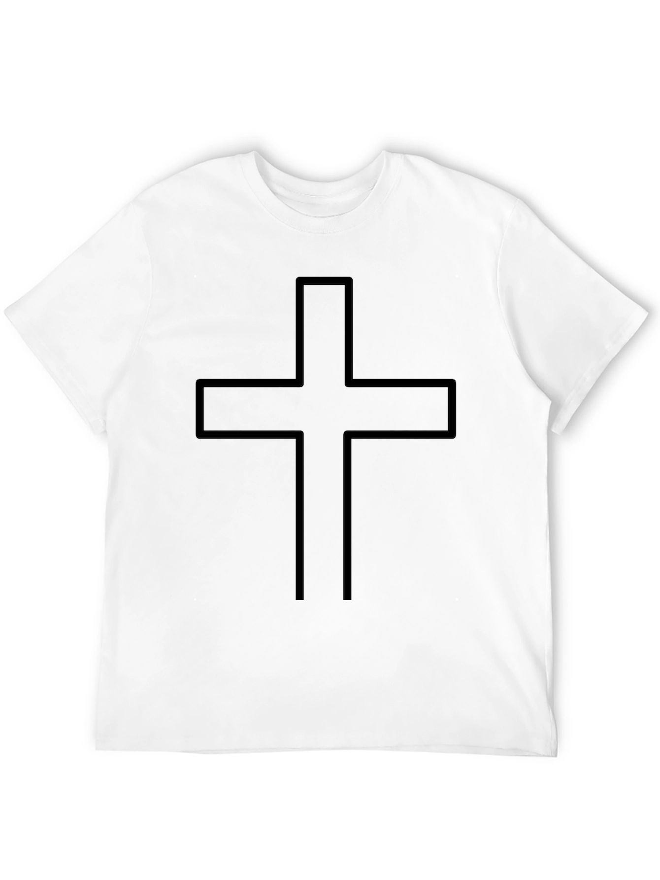 Classic Cross Graphic Tee - Black Cotton T-Shirt