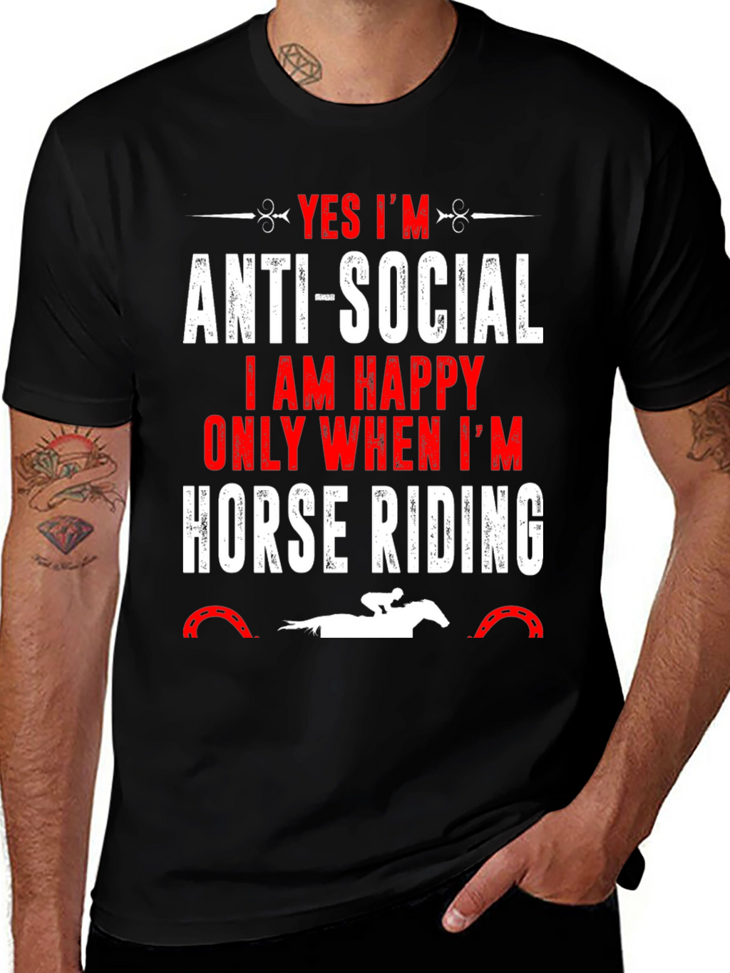 Anti-Social Horse Riding T-Shirt