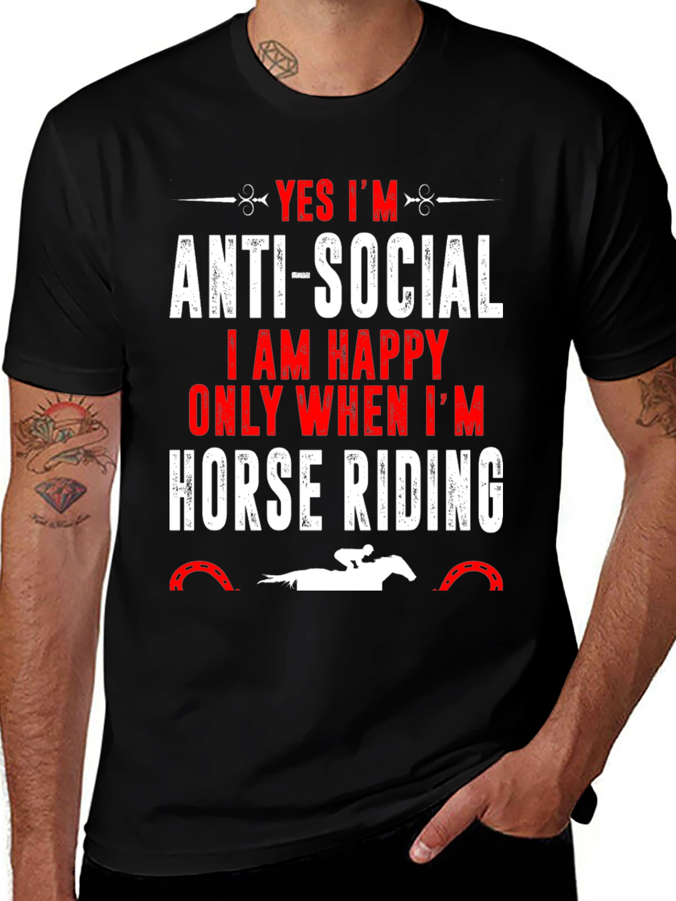 Anti-Social Horse Riding T-Shirt