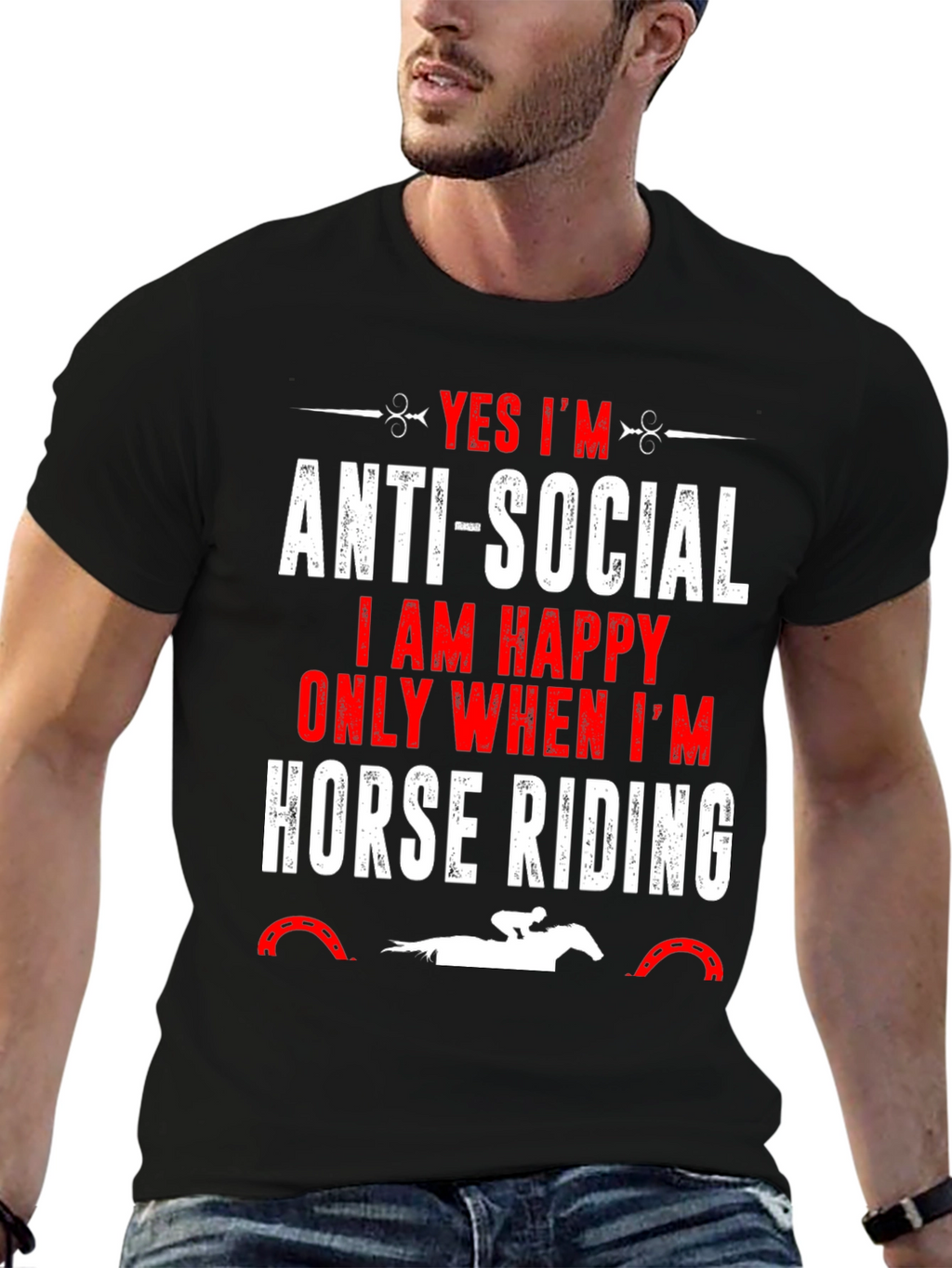 Anti-Social Horse Riding T-Shirt