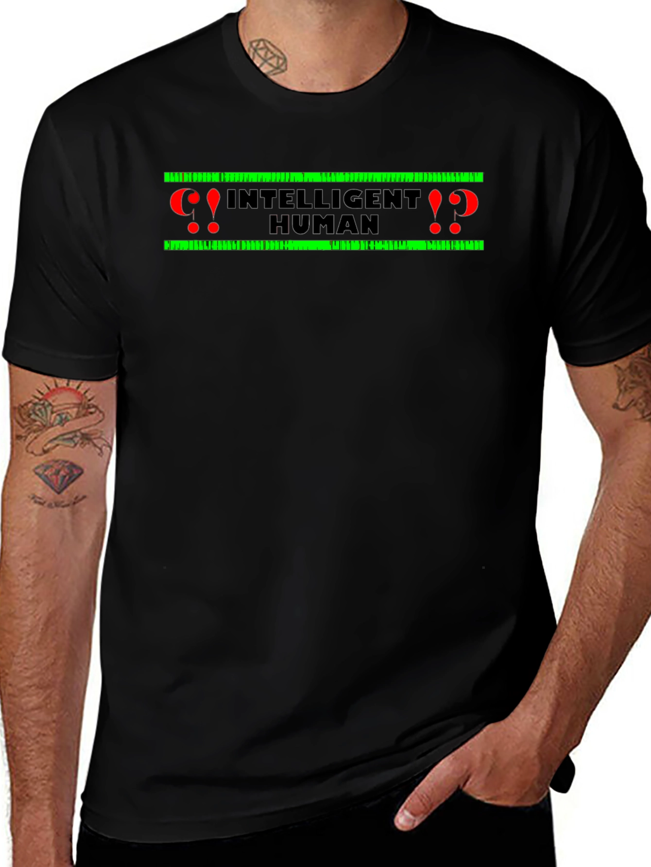 Intelligent Human Graphic Tee - Black