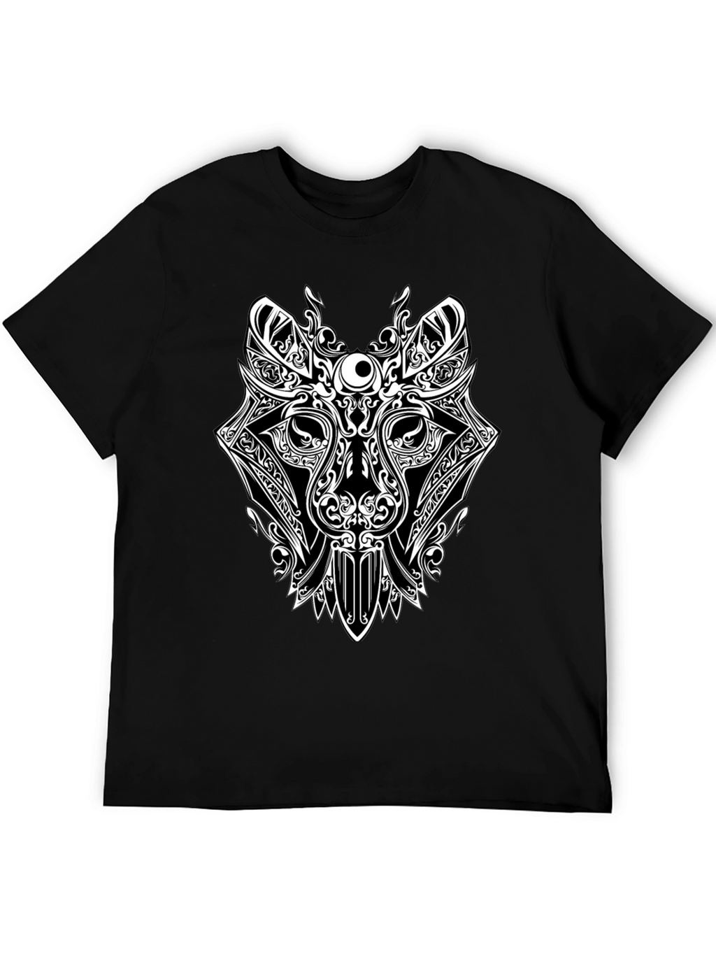 Tribal Wolf Graphic T-Shirt