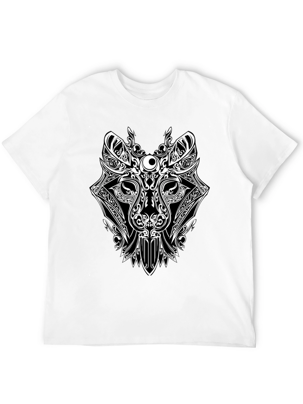 Tribal Wolf Graphic T-Shirt