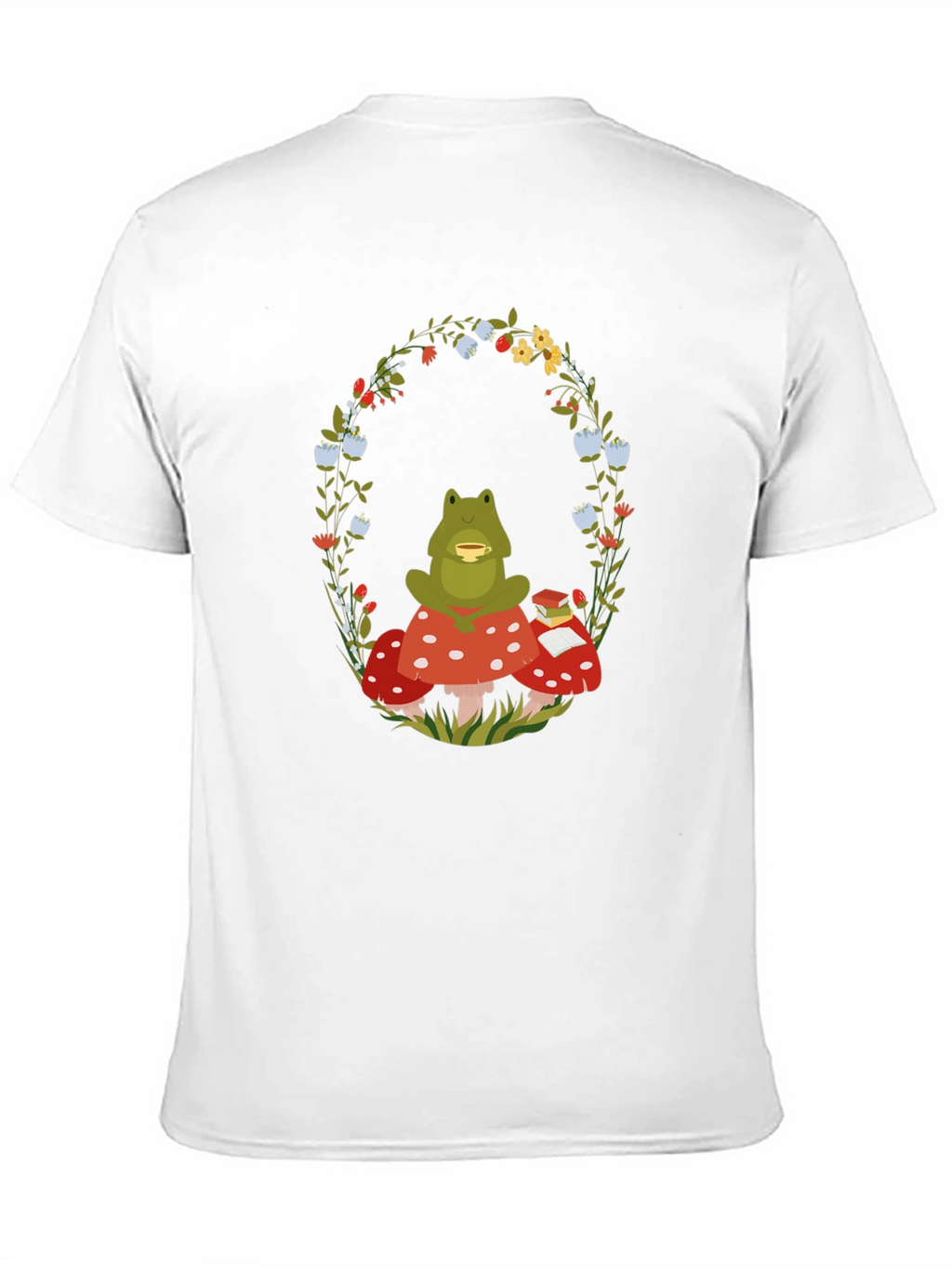 Frog Mushroom Reading T-Shirt