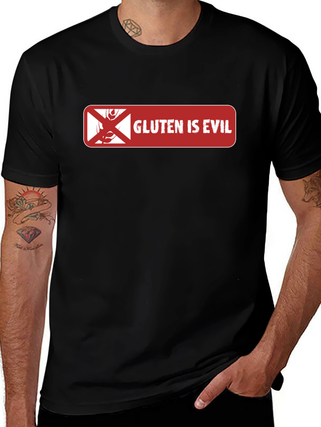 Gluten is Evil Graphic T-Shirt