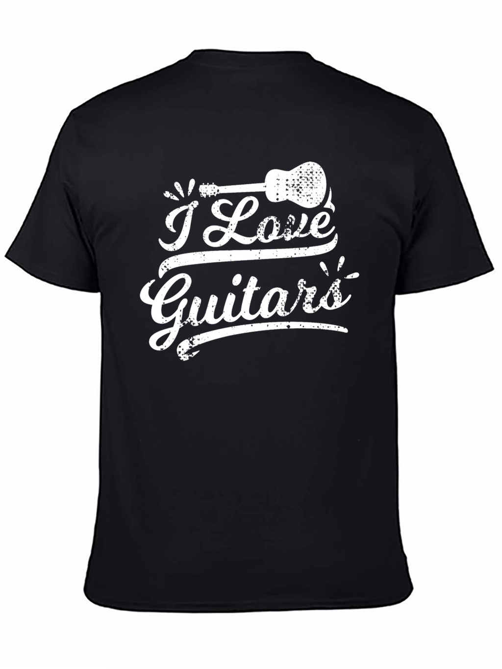 I Love Guitars Black Graphic Tee