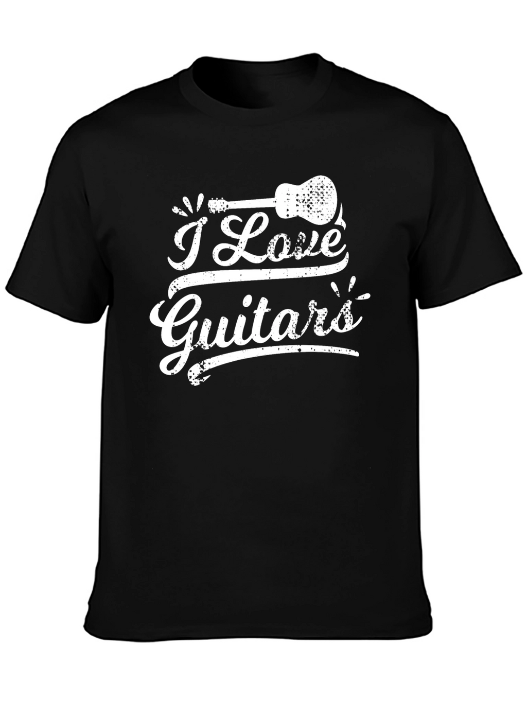 I Love Guitars Black Graphic Tee