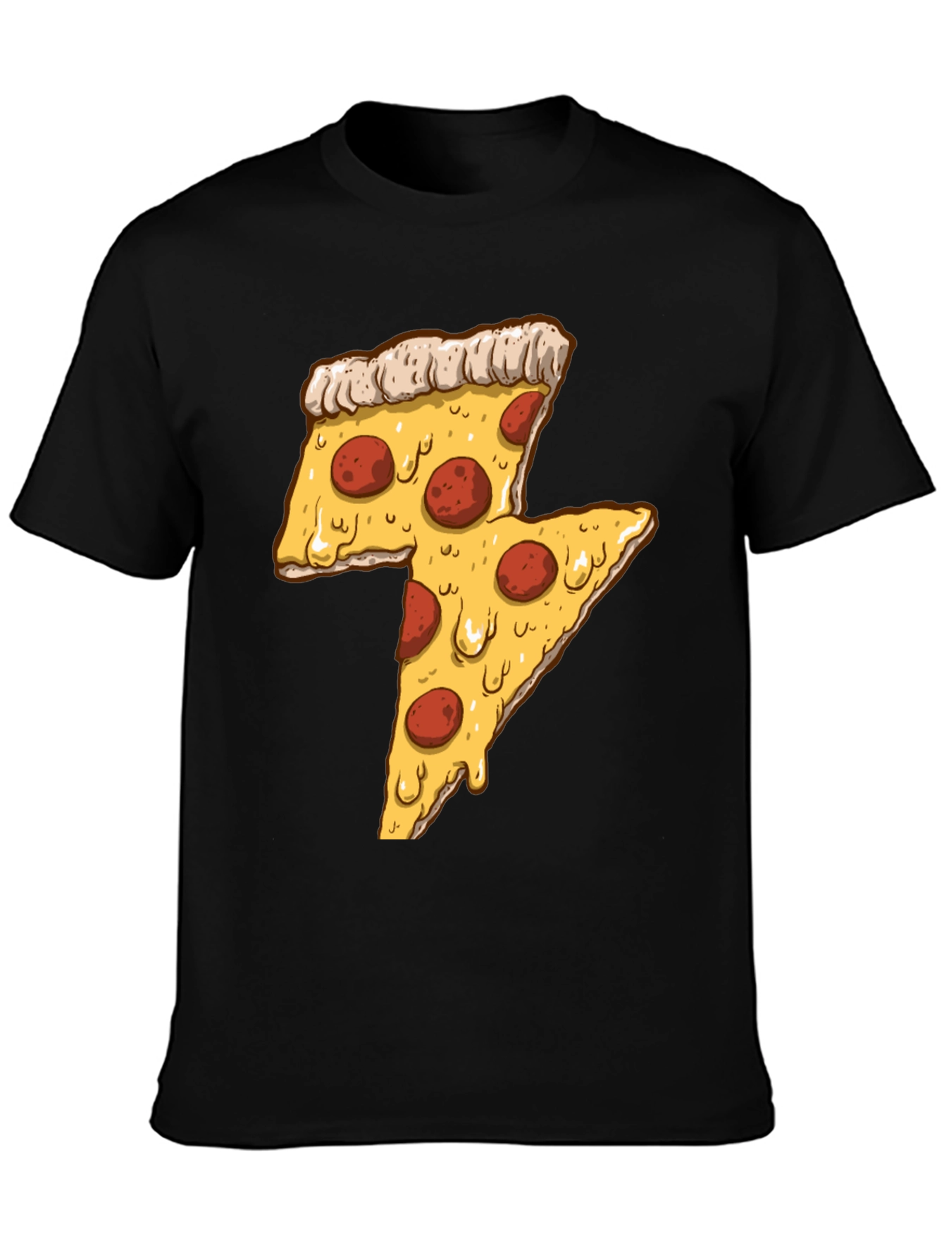 Pizza Lightning Bolt Graphic Tee
