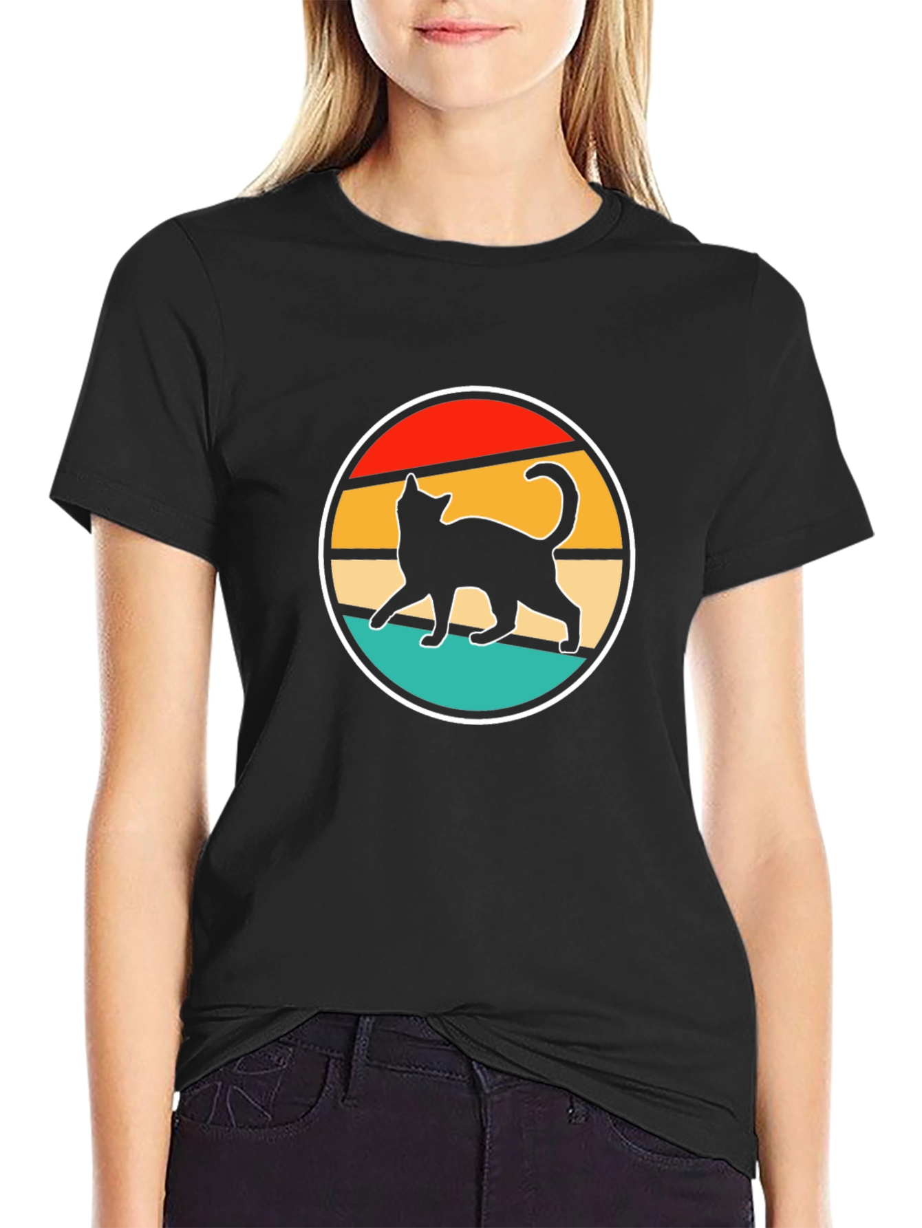 Retro Cat T-Shirt - Vintage Style Graphic Tee