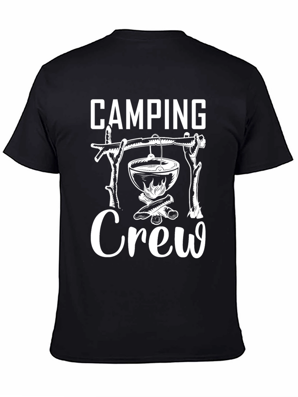 Camping Crew Black Graphic T-Shirt