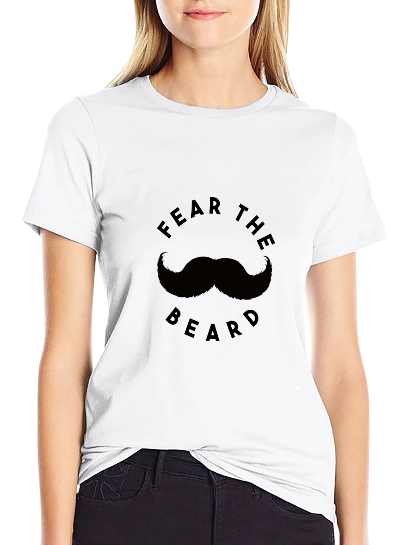 Fear the Beard Graphic Tee - Black Cotton T-Shirt