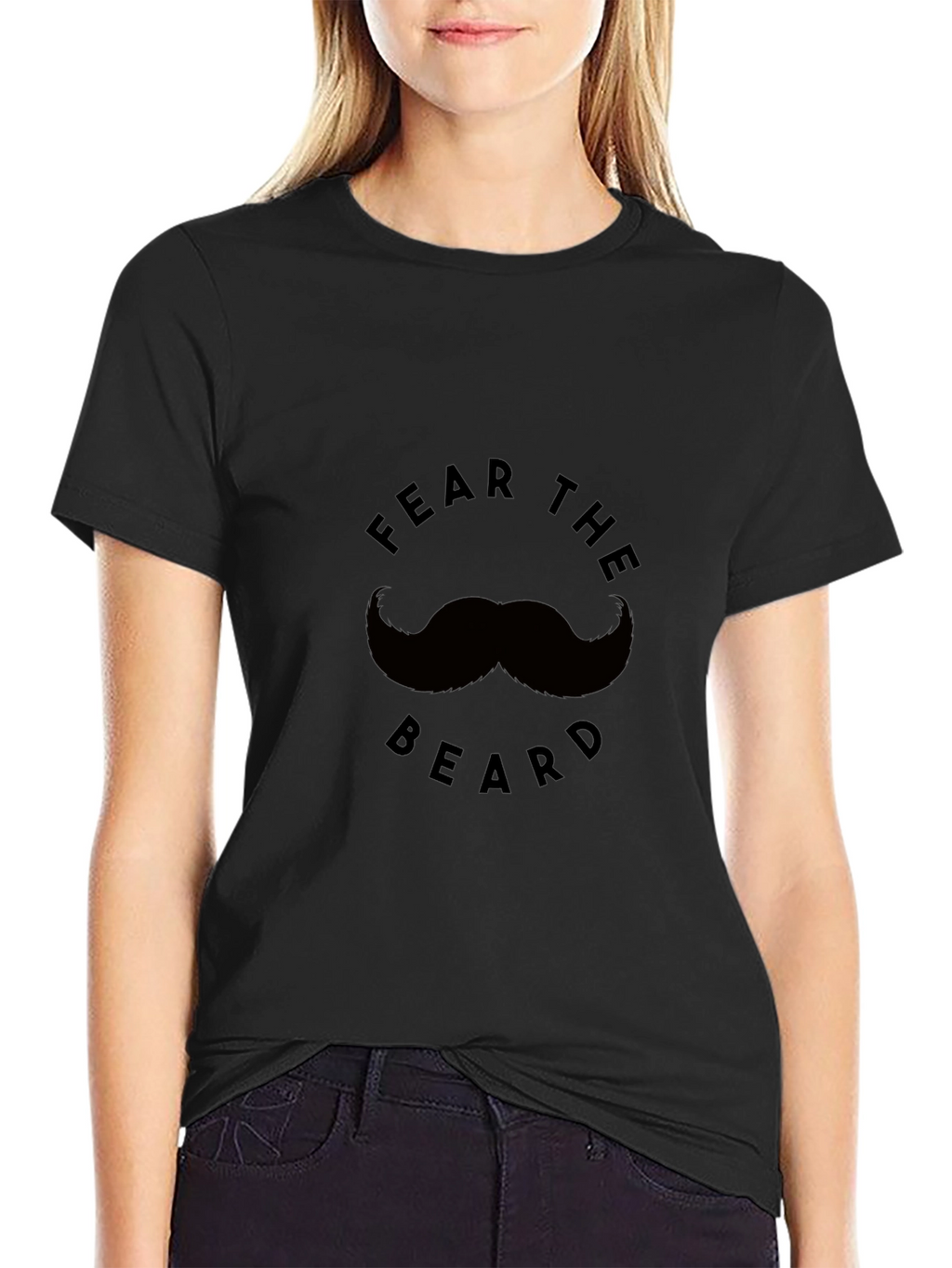 Fear the Beard Graphic Tee - Black Cotton T-Shirt