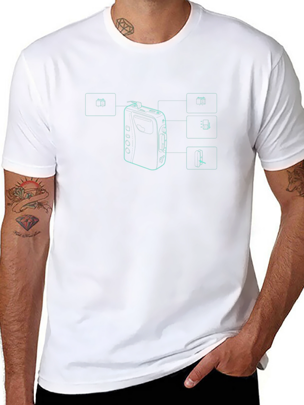 Modern Tech Outline T-Shirt