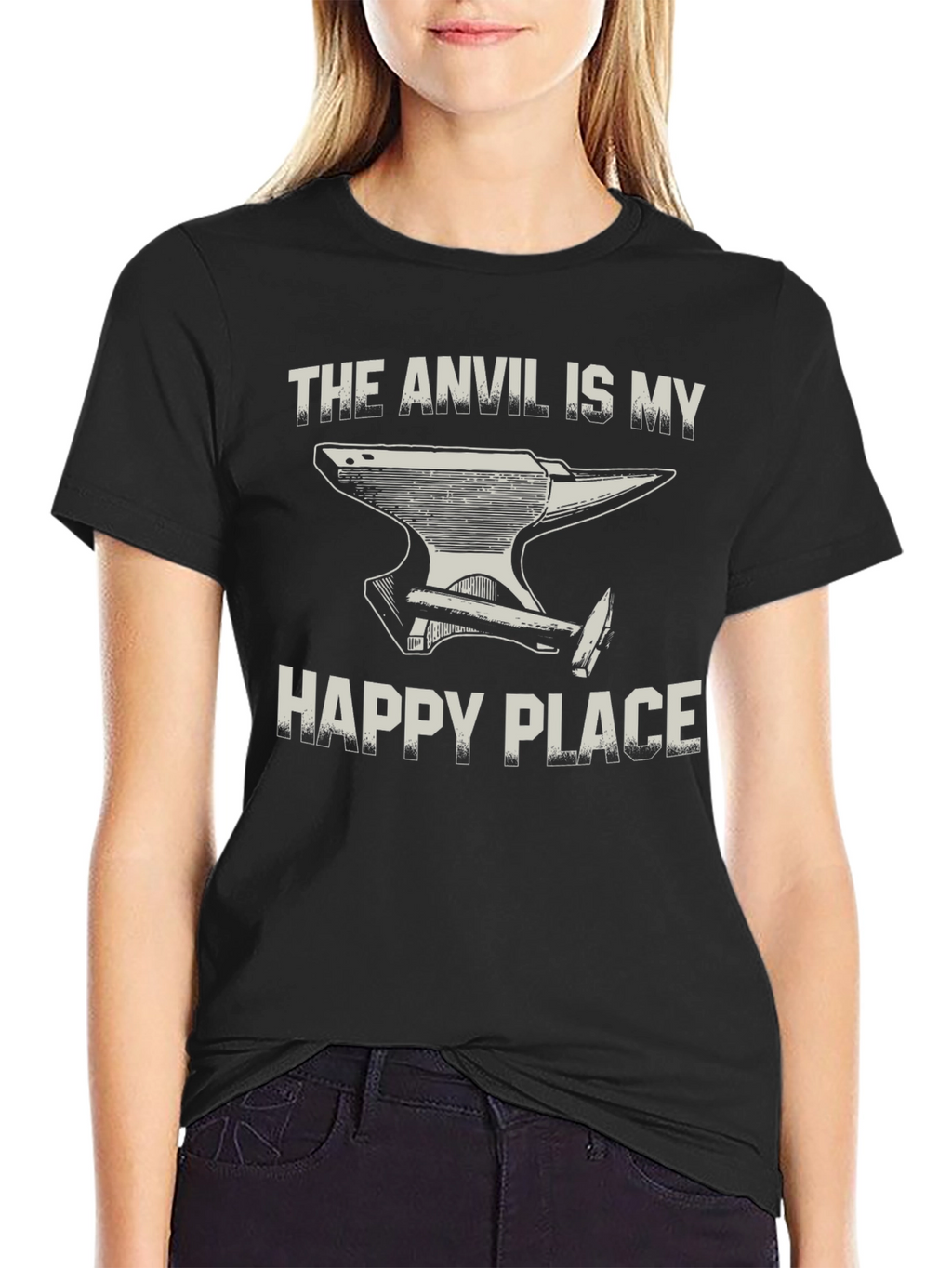Anvil Is My Happy Place Black T-Shirt